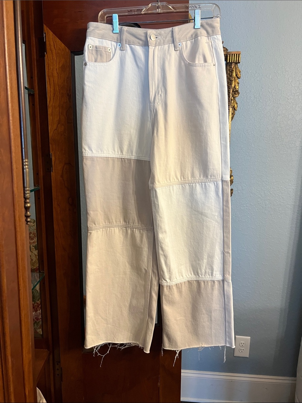 Pony Boy Wide-Leg Jeans - Beige